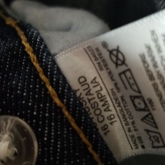 Old Navy Straight Leg Medium Wash Stretch Denim Jeans 16 Husky - Picture 6 of 6